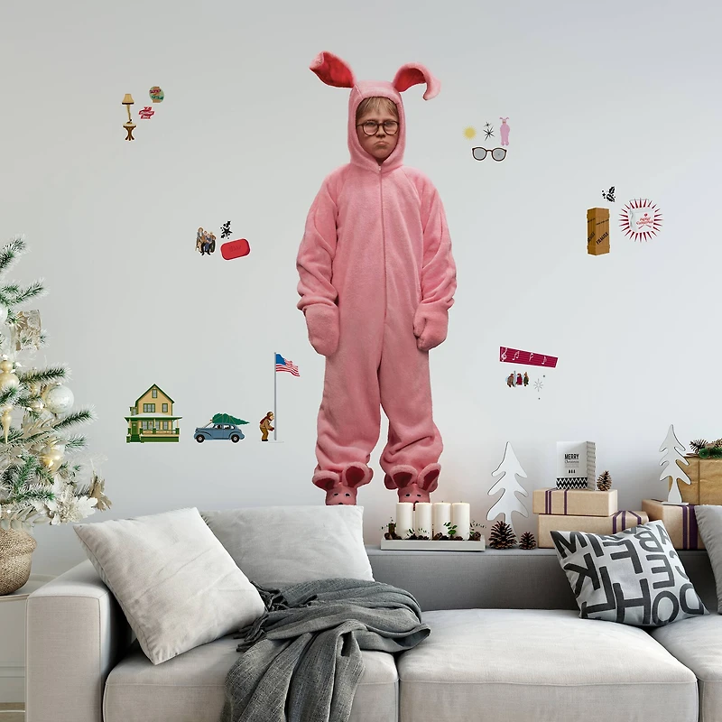 RoomMates A Christmas Story Bunny Suit Ralphie Giant Wall Decal Set