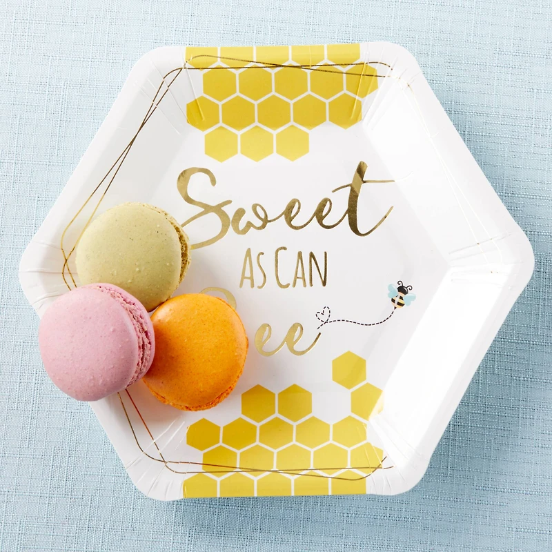 Kate Aspen® 7" Sweet As Can Bee Paper Plates, 32ct.
