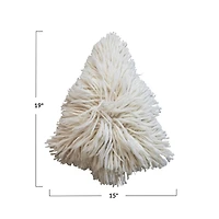 Hello Honey® 19" Cream Shag Tree-Shaped Throw Pillow