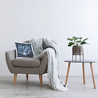 Stupell Industries Abstract Design Coral Script Nautical Blue White Throw Pillow 18" x 18"