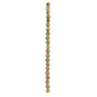 Green & Orange Unakite Faceted Coin Beads, 8mm by Bead Landing™