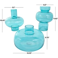 Glass Rounded Vase Set
