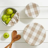 DII® Assorted Stone Buffalo Check Woven Dish Cover Set