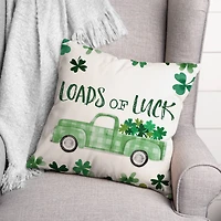 Loads Of Luck Truck Border 18" x 18" Throw Pillow