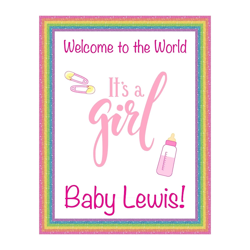 Royal Brites® 22" x 28" Glitter Rainbow Border Poster Board