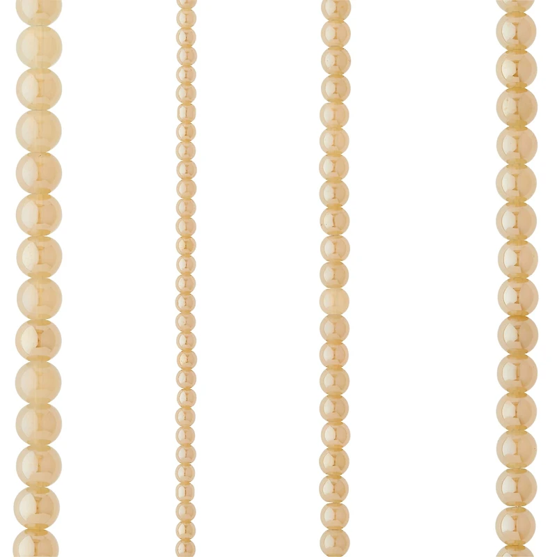 Champagne Silverite Round Glass Beads by Bead Landing™