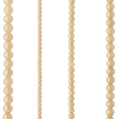 Champagne Silverite Round Glass Beads by Bead Landing™