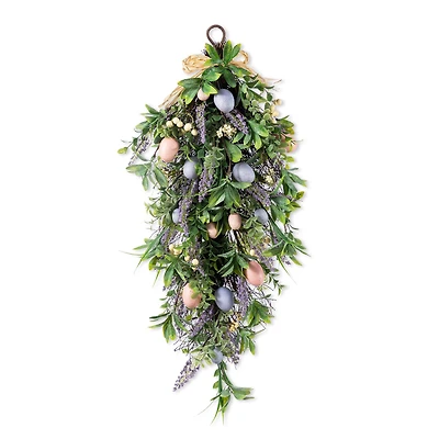 Glitzhome® 28" Easter Egg & Lavender Teardrop