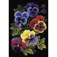 RIOLIS Pansies Diamond Mosaic Kit, Square Diamonds