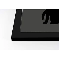 Black Cat Halloween Print in Black Frame