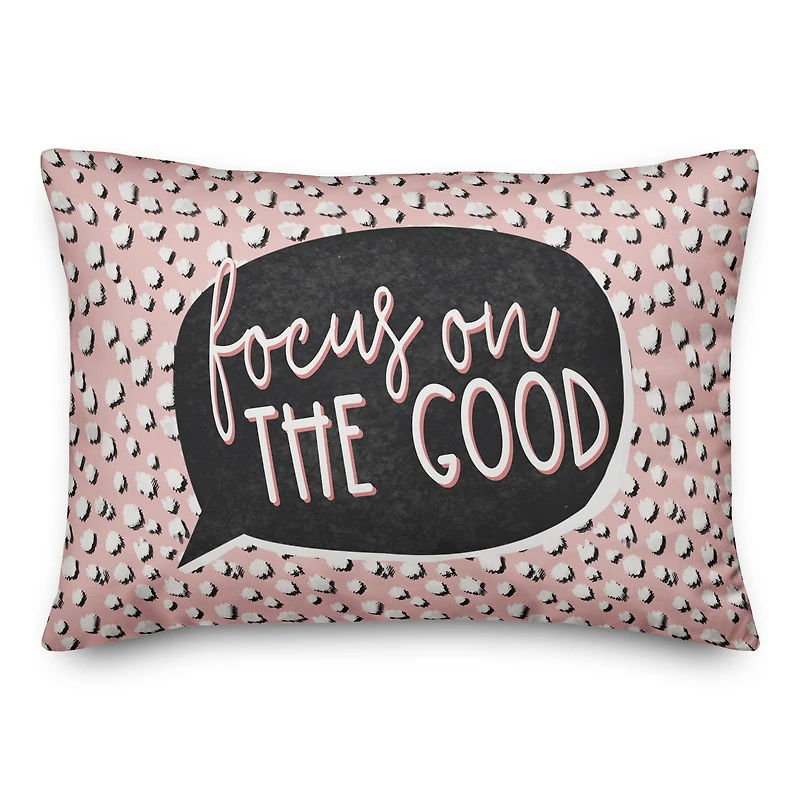 Focus On the Good Throw Pillow