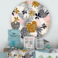 Designart - Tropical Naturepalm Monstera Leaves In Silhouette