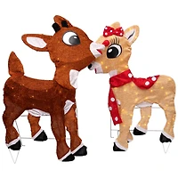 Lighted Rudolph & Clarice Outdoor Christmas Décor Set