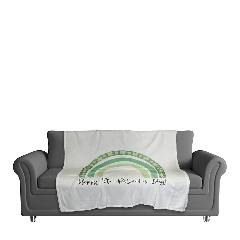 St. Patrick's Day Rainbow 50" x 60" Coral Fleece Blanket