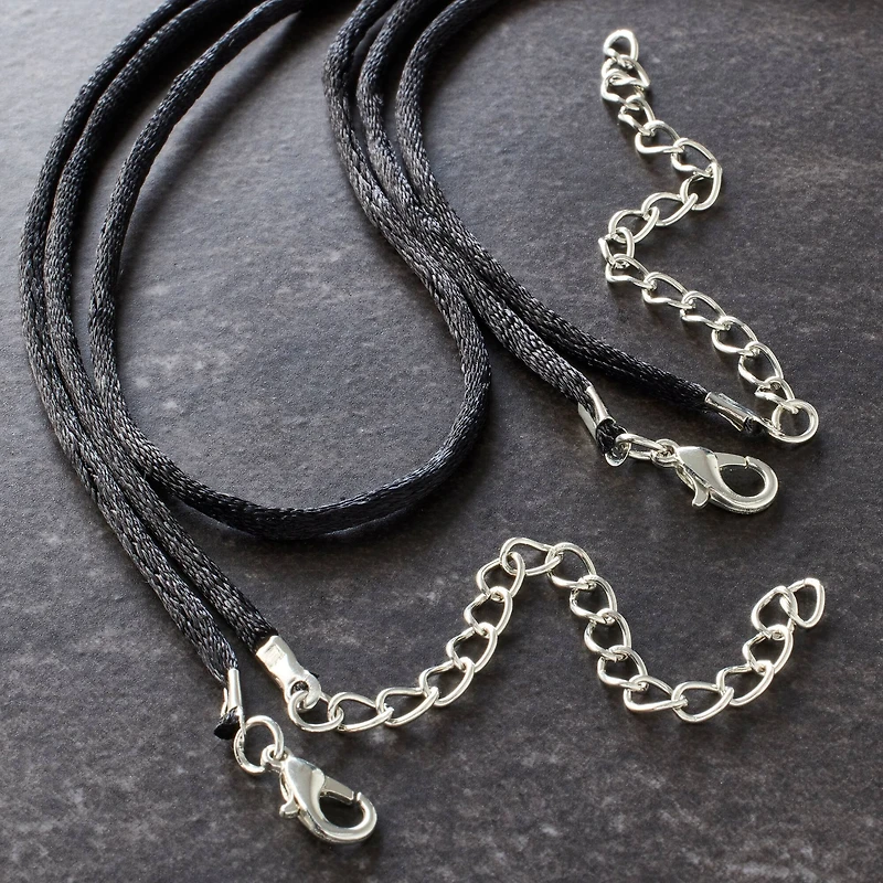 Black Nylon Cording Necklace by Bead Landing™