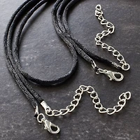 Black Nylon Cording Necklace by Bead Landing™