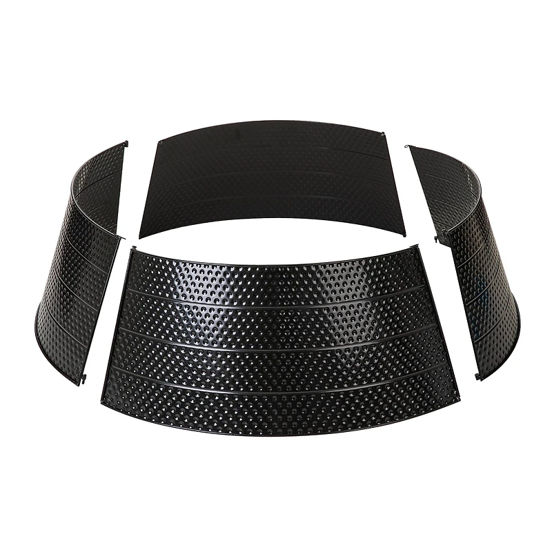 Glitzhome® 40.5" Christmas Black Hammered Metal Tree Collar