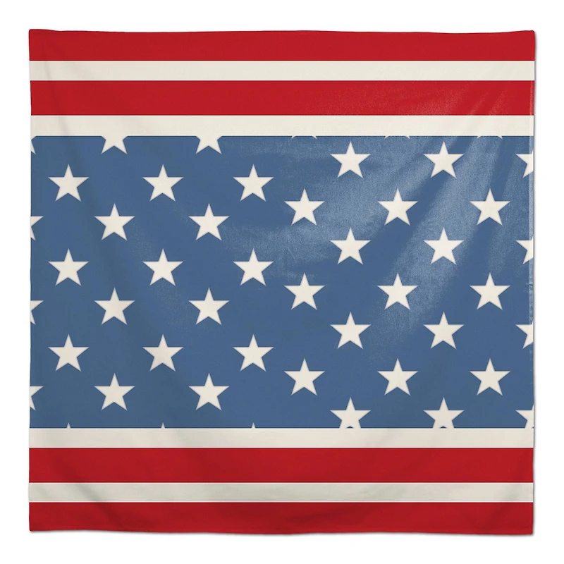 Designs Direct Red & Blue Stars & Stripes Tablecloth