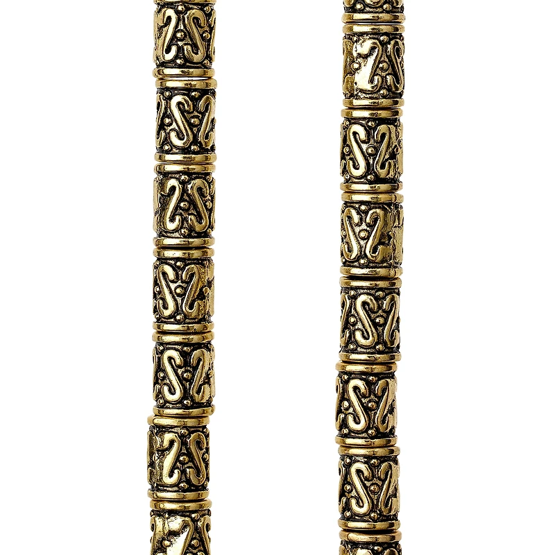 Gold Tube Metal Beads, 8mm by Bead Landing™