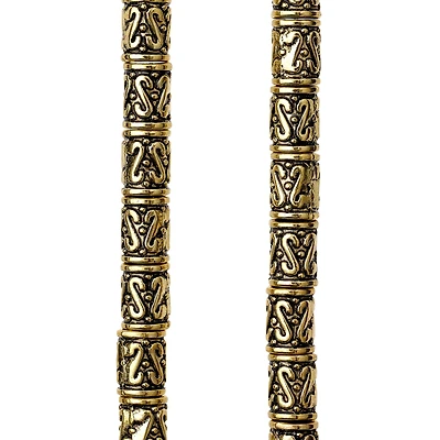 Gold Tube Metal Beads, 8mm by Bead Landing™