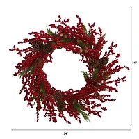 2.8ft. Cypress Berry & Pinecone Wreath