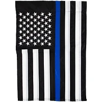 18" Blue Line Embroidered Patriotic Garden Flag
