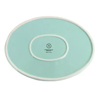 Martha Stewart 13" Mint Ceramic Oval Baker