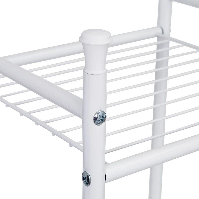 Honey Can Do White 6-Tier Bathroom Storage Shelving Unit