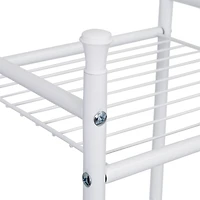 Honey Can Do White 6-Tier Bathroom Storage Shelving Unit