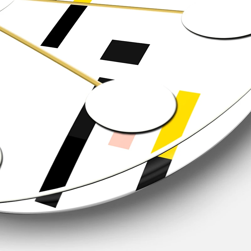 Designart 'Retro Geometric Design X Mid-Century Modern Wall Clock