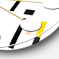 Designart 'Retro Geometric Design X Mid-Century Modern Wall Clock