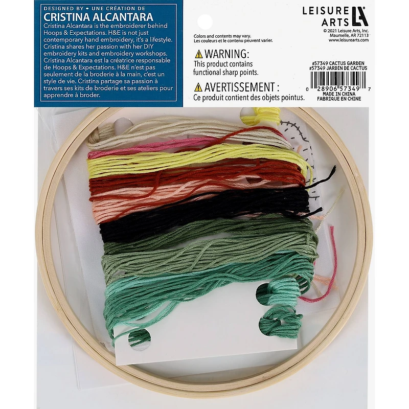 Leisure Arts® 6" Cactus Garden Embroidery Kit
