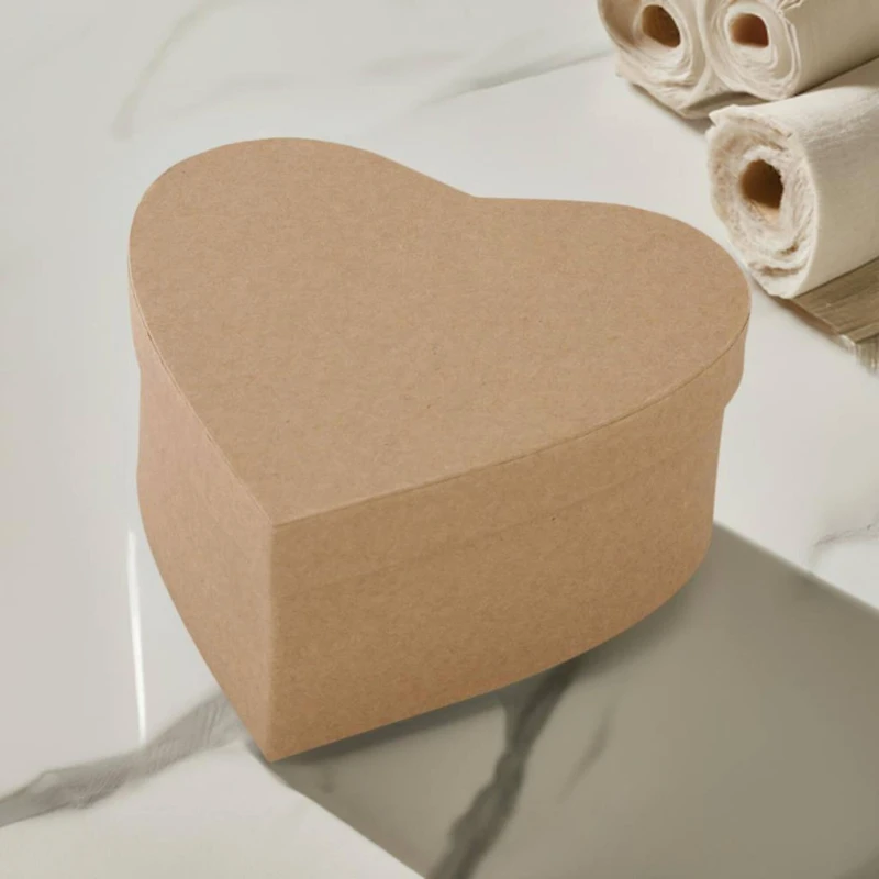 Papier Mache 6" Heart Box