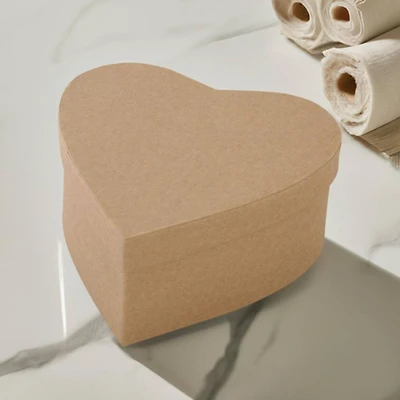 Papier Mache 6" Heart Box