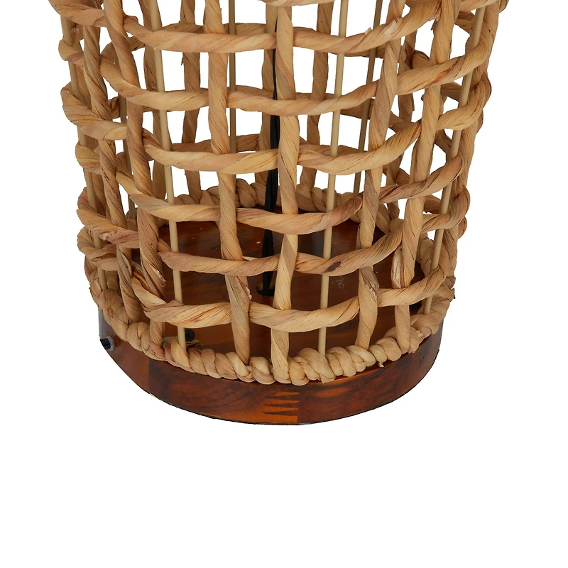 Hello Honey® Natural Modern Woven Seagrass Floor Lamp