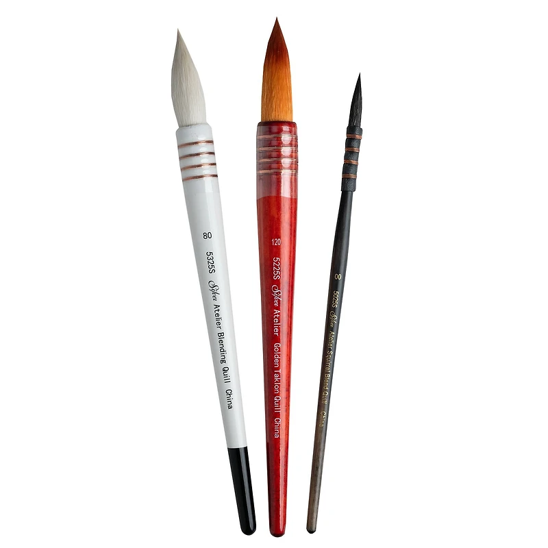 Silver Brush Limited Atelier™ 3 Piece Quills Small Brush Set