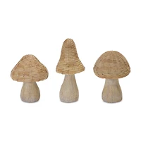 Wicker Mushroom Décor Set