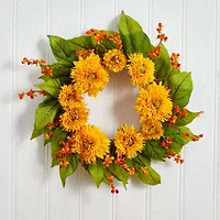 22'' Golden Sunflower Wreath
