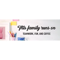 Leisure Arts® Vinyl Matte Black This Family Runs on Teamwork Decal