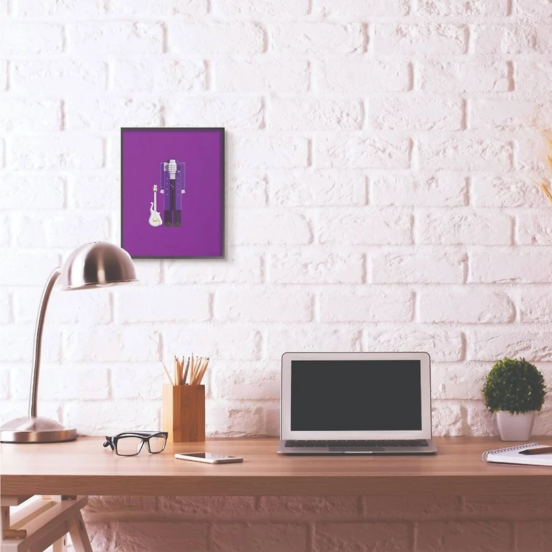 Stupell Industries Prince Fashion Design Wall Accent with Black Frame