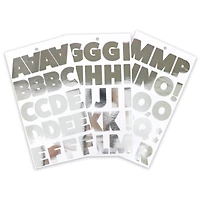 Silver Foil Bold Vinyl Alphabet Sticker Sheets by Recollections™