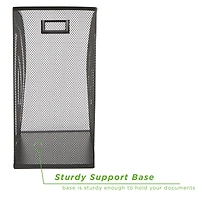 Mind Reader 2 Pack Black Jumbo Metal Mesh File Organizer