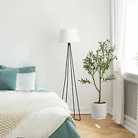 American Art Decor 4ft. Olive Tree in White Ceramic Pot