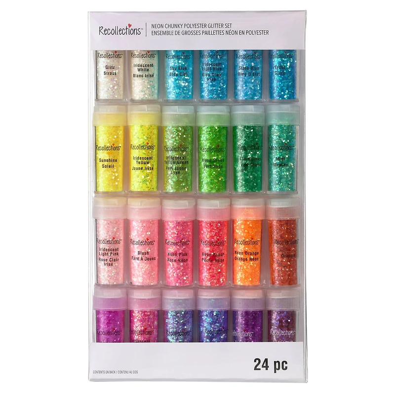 6 Packs: 24 ct. (144 total) Neon Polyester Glitter by Recollections™