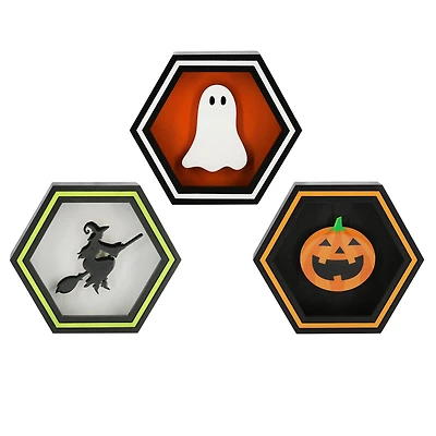 Assorted 7.75" Halloween Icon Hexagon Block Tabletop Décor, 1pc. by Ashland®