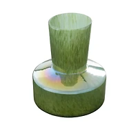 The Novogratz 12" Jade Green Magician's Hat Modern Glass Vase