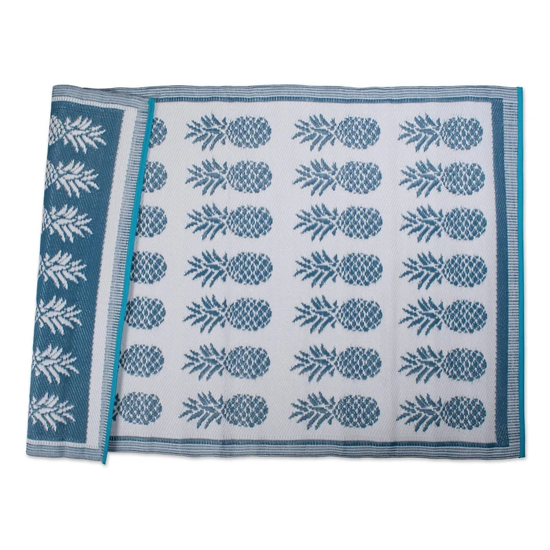 DII® Blue Pineapple Outdoor Rug, 4ft. x 6ft.
