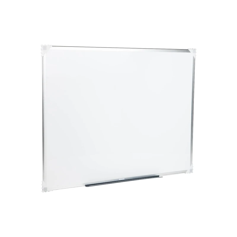 Mind Reader Dry Erase Magnetic White Board, Wall Mount, Eraser Marker Shelf, Planner, White