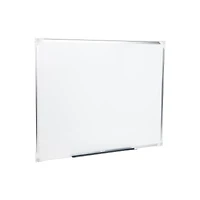 Mind Reader Dry Erase Magnetic White Board, Wall Mount, Eraser Marker Shelf, Planner, White