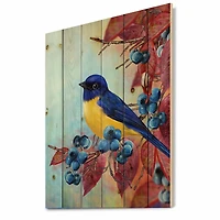 Designart - Bright Bird Bullfinch Sitting On A Branch I